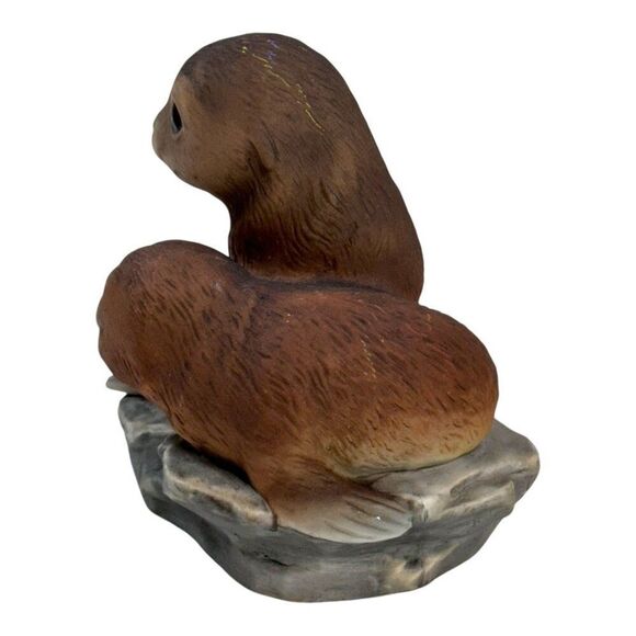 Vintage Homco 1981 Masterpiece Porcelain Baby Seal Pups Figurine Collectible - Picture 4 of 8